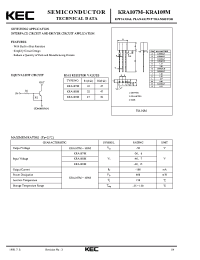 Datasheet KRA109M manufacturer KEC